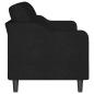 Preview: 3-Sitzer-Sofa Schwarz 180 cm Stoff
