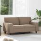 Preview: ARDEBO.de - 2-Sitzer-Sofa Cappuccino-Braun 120 cm Kunstleder