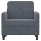Preview: Sessel Dunkelgrau 60 cm Samt