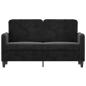 Preview: 2-Sitzer-Sofa Schwarz 120 cm Samt