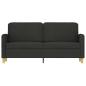Preview: 2-Sitzer-Sofa Schwarz 140 cm Stoff