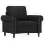 Preview: Sessel Schwarz 60 cm Kunstleder
