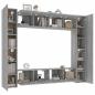 Preview: 8-tlg. TV-Schrank-Set Grau Sonoma Holzwerkstoff