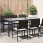Preview: ARDEBO.de - Gartentisch Braun 190x90x75 cm Gehärtetes Glas und Poly Rattan