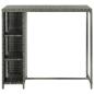 Preview: Bartisch mit Regal Grau 120x60x110 cm Poly Rattan