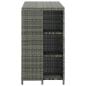 Preview: Bartisch mit Regal Grau 120x60x110 cm Poly Rattan