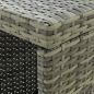 Preview: Bartisch mit Regal Grau 120x60x110 cm Poly Rattan