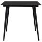 Preview: Garten-Esstisch Schwarz 80x80x74 cm Stahl und Glas
