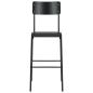 Preview: Barhocker 2 Stk. Schwarz Massives Sperrholz Stahl