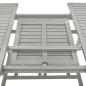 Preview: Gartentisch Grau 200x100x75 cm Massivholz Akazie