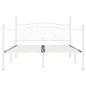 Preview: Bettgestell mit Lattenrost Weiß Metall 140 × 200 cm