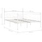 Preview: Bettgestell mit Lattenrost Weiß Metall 140 × 200 cm