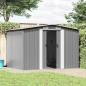 Preview: Gartenschuppen Grau Metall 257 x 205 x 178 cm