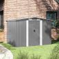 Preview: Gartenschuppen Grau Metall 257 x 205 x 178 cm