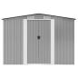 Preview: Gartenschuppen Grau Metall 257 x 205 x 178 cm