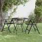Preview: ARDEBO.de - Gartentisch Ø80x72 cm Streckmetall Anthrazit