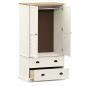 Preview: Kleiderschrank VIGO Weiß 90x55x170 cm Massivholz Kiefer
