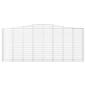 Preview: Gabione mit Hochbogen 400x50x160/180 cm Verzinktes Eisen