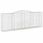 Preview: Gabione mit Hochbogen 400x50x140/160 cm Verzinktes Eisen