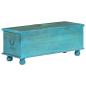Preview: Aufbewahrungstruhe Massivholz Mango Blau 100x40x41 cm