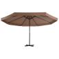 Preview: Sonnenschirm mit Aluminium-Mast 500 cm Taupe
