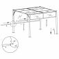 Preview: Pergola mit Verstellbarem Dach Cremeweiß 3x3 m Stahl