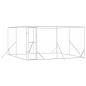 Preview: Outdoor-Hundezwinger Silbern 4x4x2 m Verzinkter Stahl