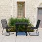 Preview: ARDEBO.de - 3-tlg. Garten-Essgruppe Poly Rattan und Glas