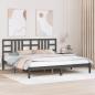 Preview: ARDEBO.de - Massivholzbett Grau 200x200 cm
