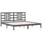 Preview: Massivholzbett Grau 200x200 cm