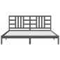 Preview: Massivholzbett Grau 200x200 cm