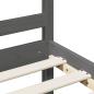 Preview: Massivholzbett Grau 200x200 cm