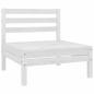 Preview: 2-Sitzer-Gartensofa Weiß Kiefer Massivholz