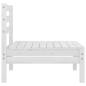 Preview: 2-Sitzer-Gartensofa Weiß Kiefer Massivholz
