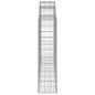 Preview: Gabionen mit Hochbogen 8 Stk. 200x30x120/140cm Verzinktes Eisen