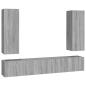 Preview: 5-tlg. TV-Schrank-Set Grau Sonoma Holzwerkstoff