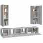 Preview: 5-tlg. TV-Schrank-Set Grau Sonoma Holzwerkstoff