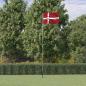 Preview: ARDEBO.de - Flagge Dänemarks mit Mast 5,5 m Aluminium