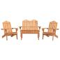 Preview: 4-tlg. Garten-Lounge-Set Adirondack Massivholz Akazie