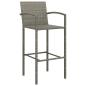 Preview: 5-tlg. Gartenbar-Set Grau Poly Rattan