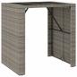 Preview: 5-tlg. Gartenbar-Set Grau Poly Rattan