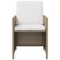 Preview: 5-tlg. Garten-Essgruppe mit Kissen Poly Rattan Beige