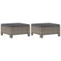 Preview: 6-tlg. Garten-Lounge-Set mit Kissen Grau Poly Rattan