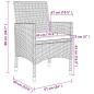 Preview: 5-tlg. Garten-Essgruppe mit Kissen Poly Rattan Grau