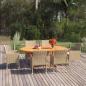Preview: ARDEBO.de - 7-tlg. Garten-Essgruppe Poly Rattan Beige