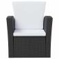 Preview: 8-tlg. Garten-Lounge-Set mit Kissen Poly Rattan Schwarz