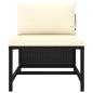 Preview: 11-tlg. Garten-Lounge-Set mit Kissen Poly Rattan Schwarz