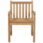 Preview: Gartenstühle 4 Stk. mit Cremeweißen Kissen Massivholz Teak