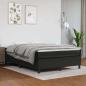 Preview: ARDEBO.de - Boxspringbett mit Matratze Schwarz 140x200 cm Kunstleder