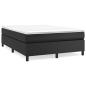 Preview: Boxspringbett mit Matratze Schwarz 140x200 cm Kunstleder